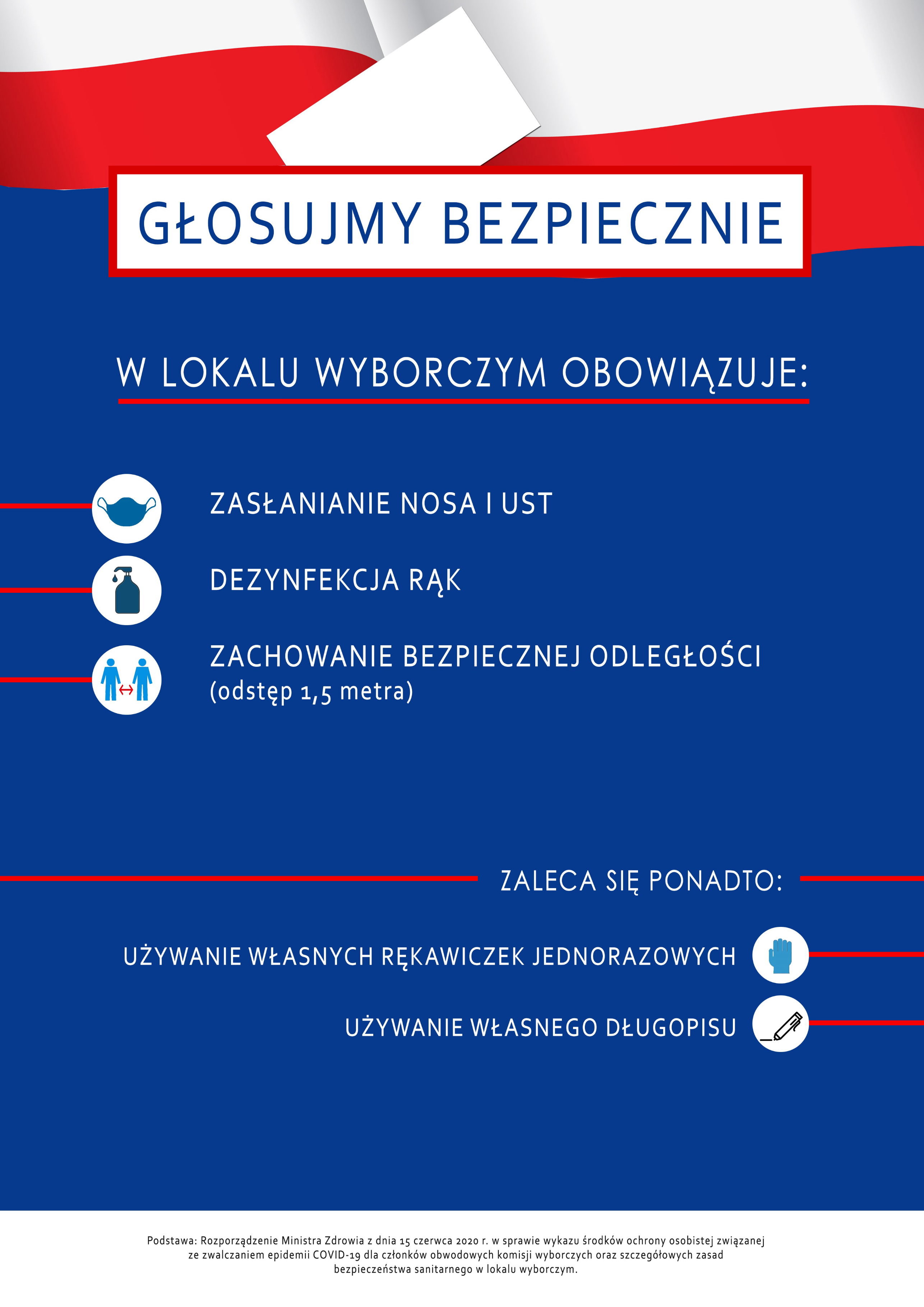 Informacja o&nbsp;zachowaniu środków ostrożności w&nbsp;trakcie głosowania
